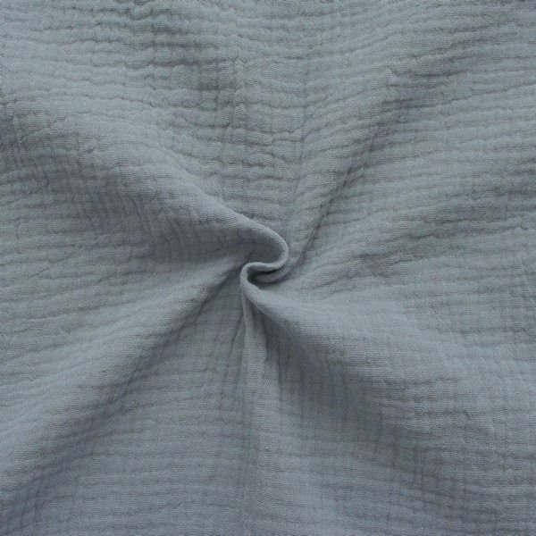 Bomullsmuslin Double Gauze – 130 cm - Mellangrå - Enfärgat bomullstyg, Bomullstyg, Tyger