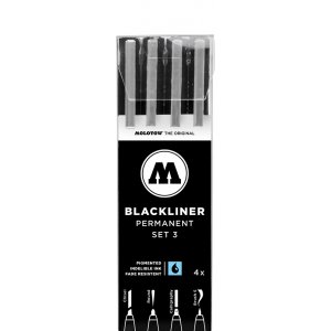 Fineliner - Molotow - N Y Basic blackliner - Set NO.3 - 4 st