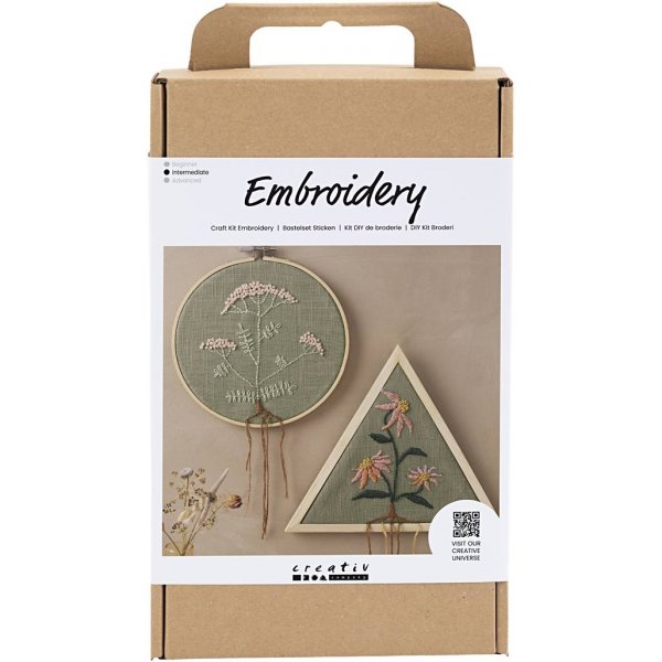 DIY Kit Broderi - dusty grön - Broderiramar DIY Kit Broderi - dusty grön - Broderiramar