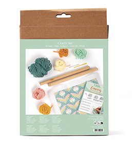 Broderikit med tropiska blommor p� canvas