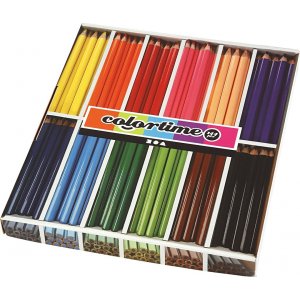 Colortime Fargeblyanter - blandede farger - JUMBO - 12 x 12 stk