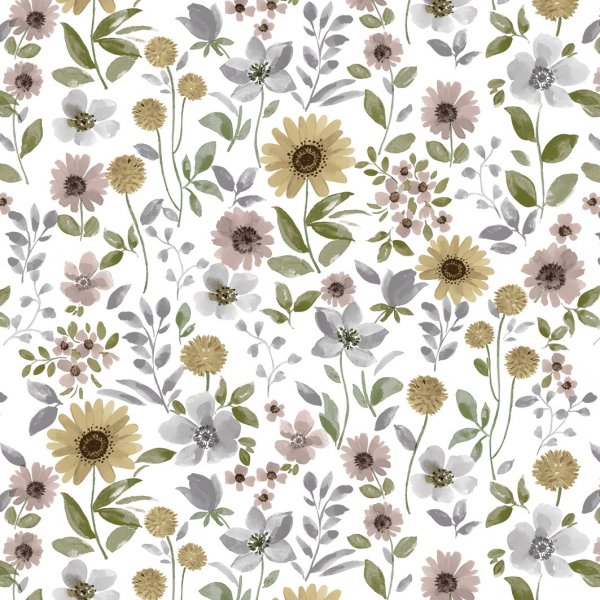 Vaxduk med V�xande motiv - Rosa