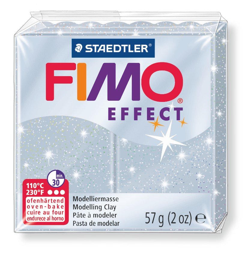 Modellervoks Fimo Effekt 57 g - Glitter Sølv - Fimolera, Modellere, Hobbyartikler til børn, Hobbymateriale, Håndværk