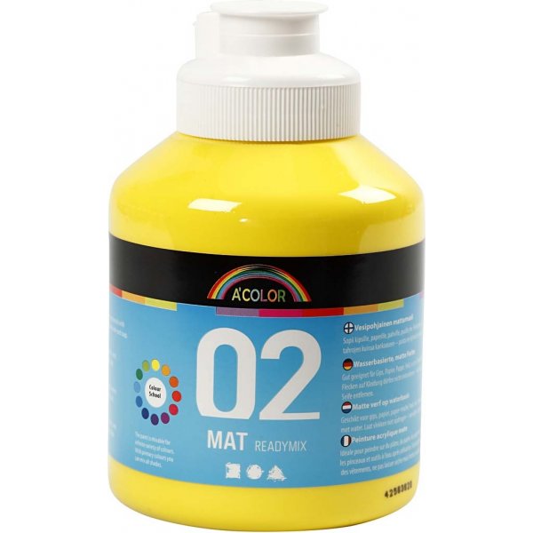 Skolfärg - Akryl - primärgul - matt - 500 ml Skolfärg - Akryl - primärgul - matt - 500 ml