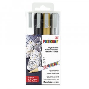 Markeringspen ZIG Posterman PMA-20 1mm 4 stk.