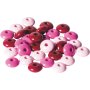 Tr�p�rlor mix 10 mm, 33 st, rosa nyanser