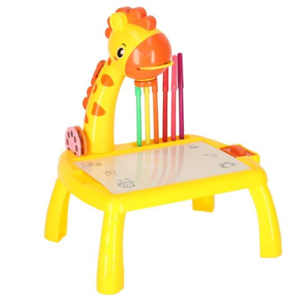 Projektordukbord Giraff Gul för barn Projektordukbord Giraff Gul för barn