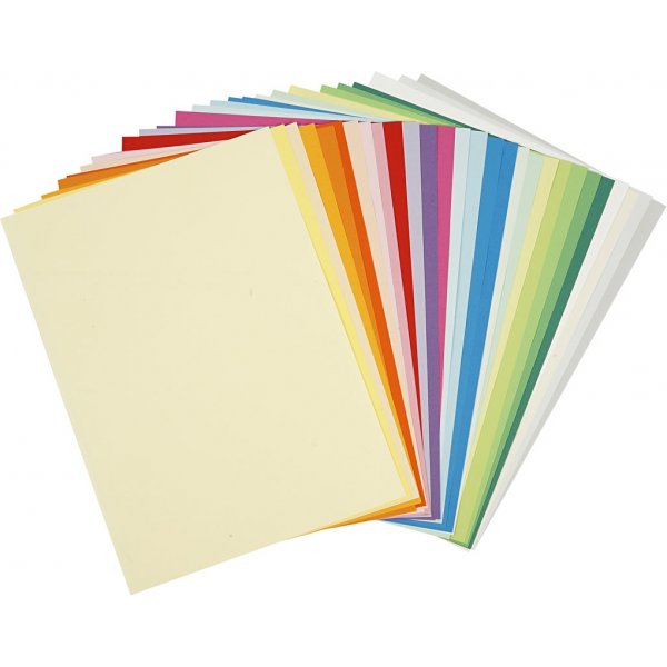 Creativ-papper - mixade färger - A4 - 280 st Creativ-papper - mixade färger - A4 - 280 st