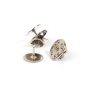 10 st platta silverf�rgade knappn�lar � 10 mm