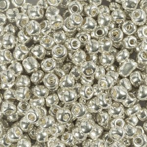 Rocaillepärlor 4 mm Silver 25 g Rocaillepärlor 4 mm Silver 25 g