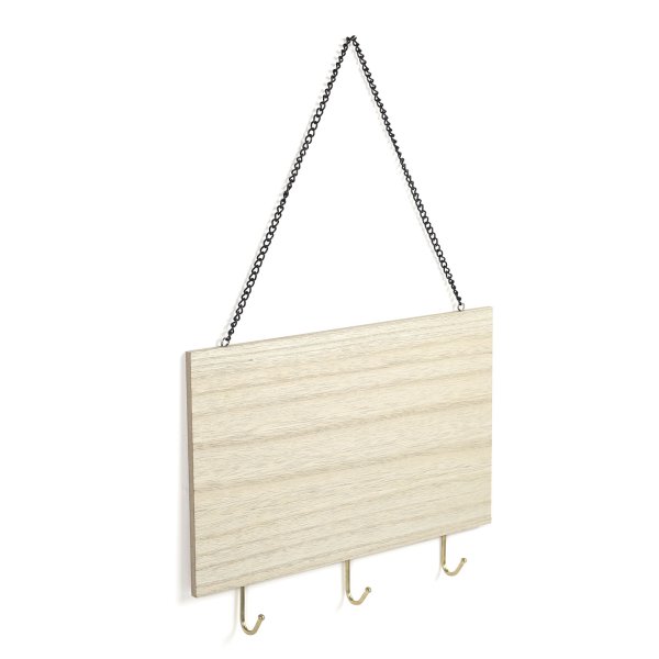 Nyckelhållare i trä med 3 krokar 25 x 18 cm Nyckelhållare i trä med 3 krokar 25 x 18 cm