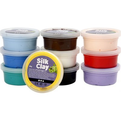 Silk Clay - blandede farver - Basic 1 - 10 x 40 g