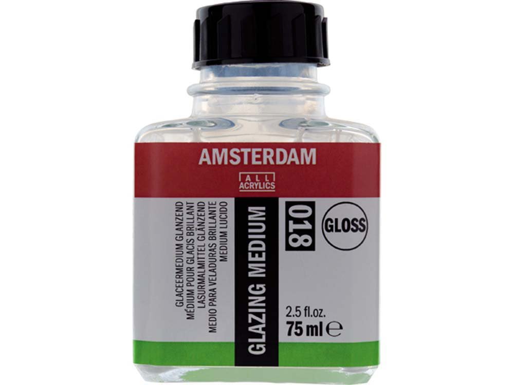 Glasur medium Amsterdam 75 ml - Blank - Akrylmedier, Malermedium, Fernis og kunstner medier til kunstmaling