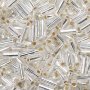 Bohemiska rocaillep�rlor 9 x 2 mm, silverglans