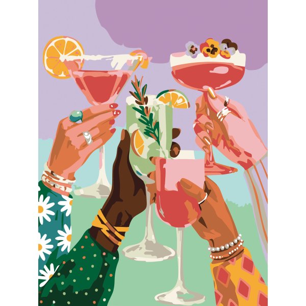 M�la efter nummer 30 x 40 cm - Cheers