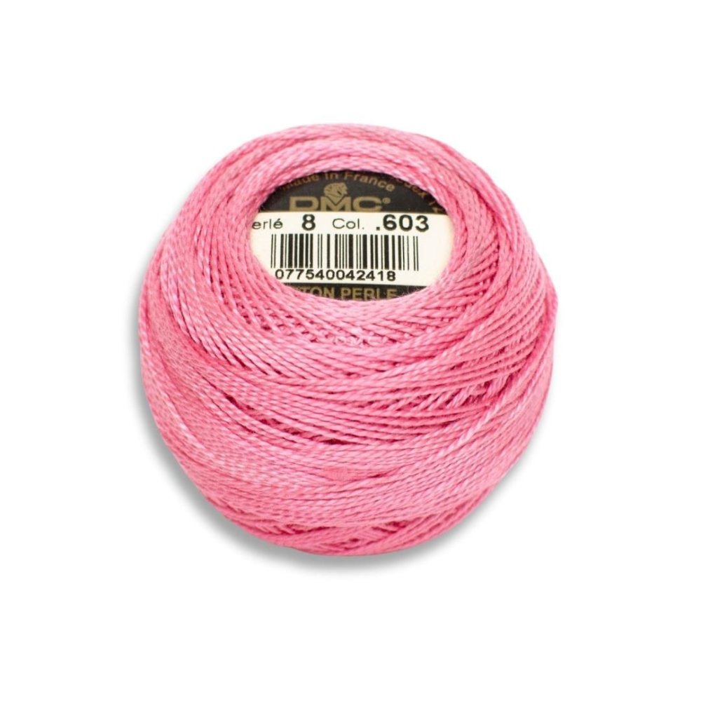 DMC Pearl Cotton Art. 116/8, 603 Cranberry - Broderigarn, Garn, Sticka & virka