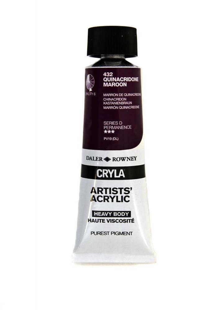 Akrylfärg Cryla 75ml - Quinacrid Maroon - Akrylfärger, Konstnärsfärger