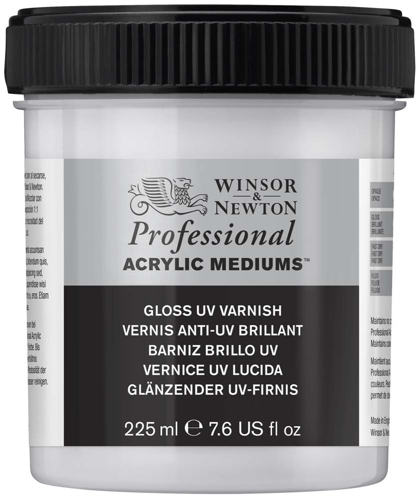 Akrylmedium W&N Professional - UV-Lack Blank - 225 ml - Akrylmedier, Malermedium, Fernis og kunstner medier til kunstmaling