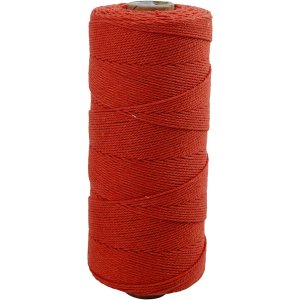 Makramésnor tynd 1 mm 315 m Rød - 1 nøgle Makramésnor tynd 1 mm 315 m Rød - 1 nøgle