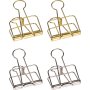 Kl�mma i metall, guld/silver, 4-pack stora