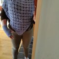Kundbild DROPS Brushed Alpaca Silk garn - 25g - Ljus lavendel (17): Poncho med handleds värmare!!