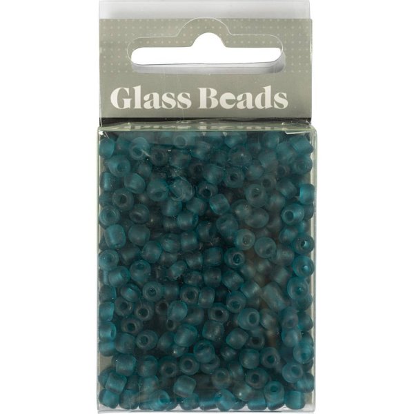 Rocaillepärlor 4 mm Matt Frozen Turkos 25 g Rocaillepärlor 4 mm Matt Frozen Turkos 25 g