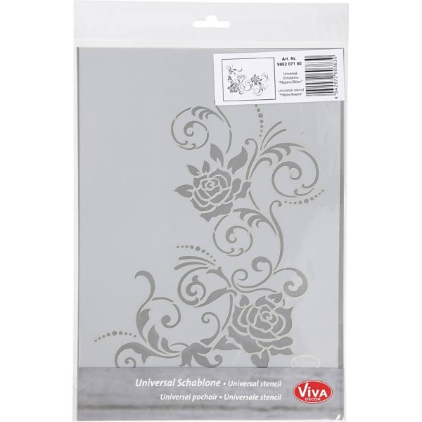 Stencil - blommor - A4 Stencil - blommor - A4
