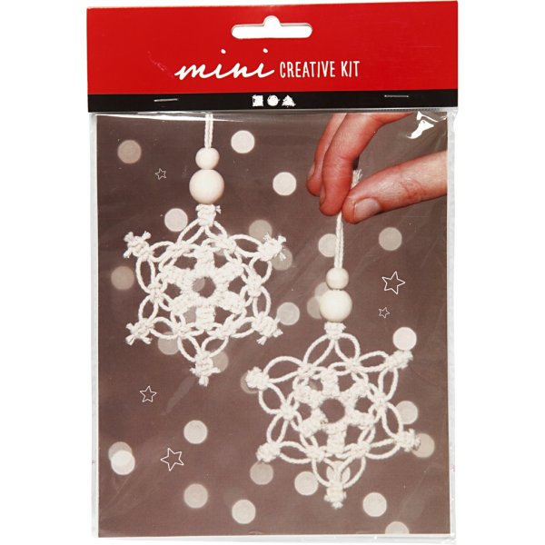 Mini DIY Kit - makramé iskristall/snöflinga Mini DIY Kit - makramé iskristall/snöflinga