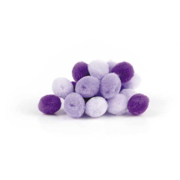 Pomponer 15 mm i violett, 45-pack Pomponer 15 mm i violett, 45-pack