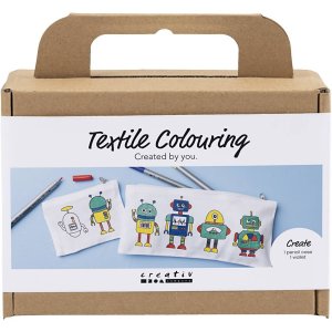 Mini DIY-sæt Tekstildekoration Robot primærfarver 1 pakke Mini DIY-sæt Tekstildekoration Robot primærfarver 1 pakke