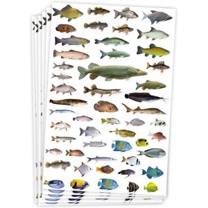 Stickers fisk - 300 stk