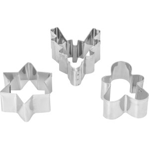 Utstickare julmotiv 3-pack i rostfritt st�l