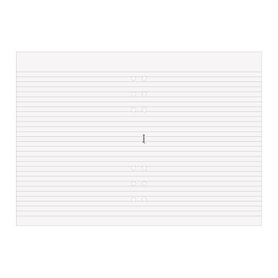 Notesblok til Filofax - A5 Linjeret - Hvid (50 ark)