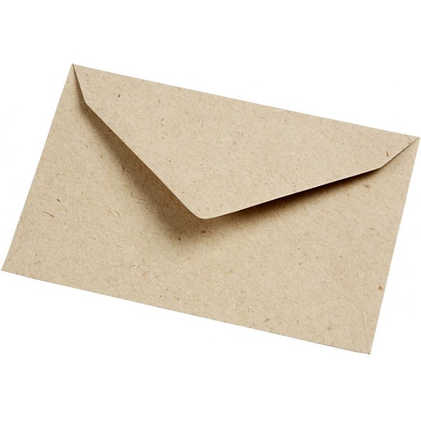 Återvunnet kuvert - natur - 7,8 x 11,5 cm - 50 st Återvunnet kuvert - natur - 7,8 x 11,5 cm - 50 st