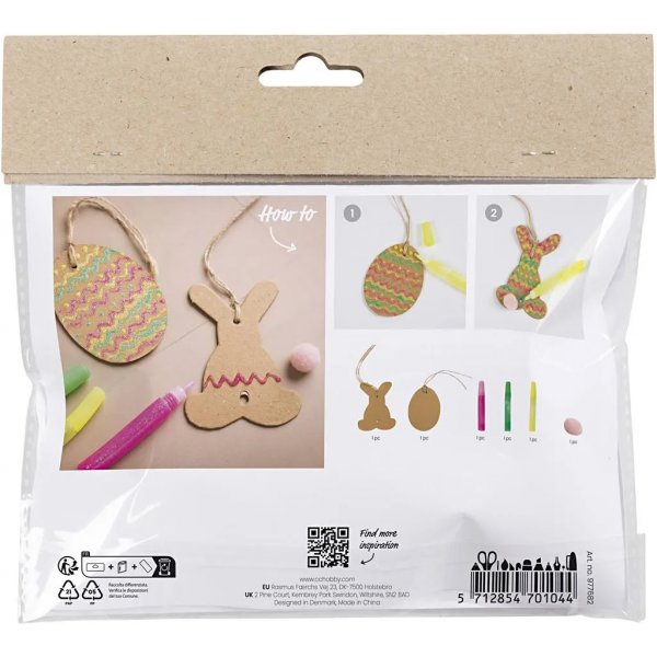 Mini DIY Kit Dekoration, Ägg och kanin Mini DIY Kit Dekoration, Ägg och kanin