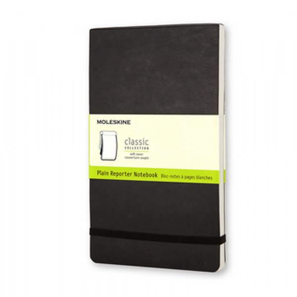 Reporterblock Classic Blank Soft cover - Svart