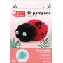Gör-det-själv-kit för nyckelpiga i pompom Gör-det-själv-kit för nyckelpiga i pompom