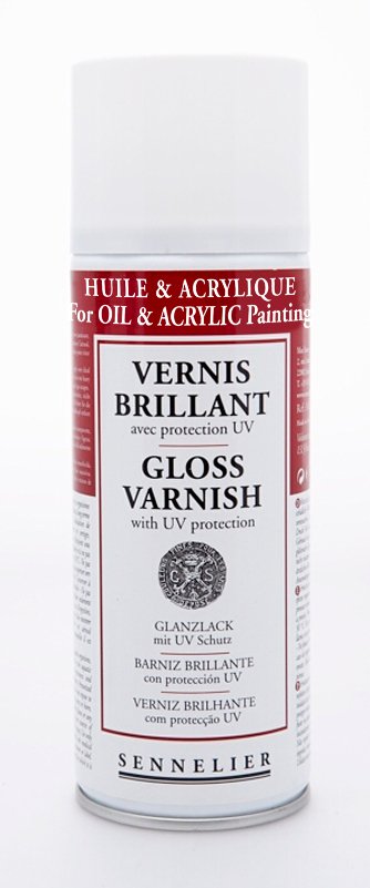 Fernis Sennelier Spray Universal 400 ml - Gloss varnish with UV protection - Akrylmedier, Malermedium, Fernis og kunstner medier til kunstmaling
