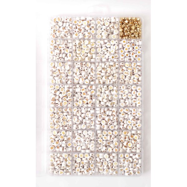 Bokstavperler Golden Touch - 1500 stk. Bokstavperler Golden Touch - 1500 stk.