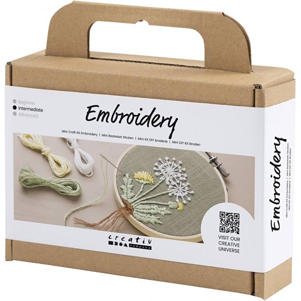 Mini DIY Kit Broderi - dusty grön - Broderbåge Mini DIY Kit Broderi - dusty grön - Broderbåge