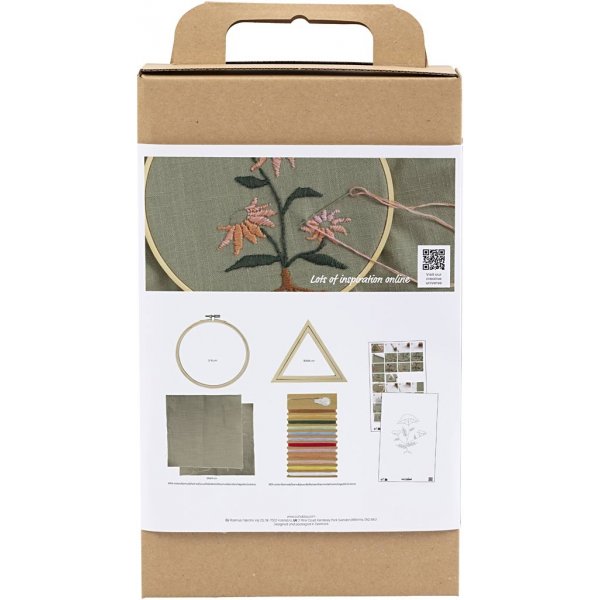 DIY Kit Broderi - dusty grön - Broderiramar DIY Kit Broderi - dusty grön - Broderiramar