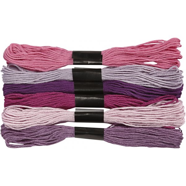 Harmoni Broderigarn - lila - 6 bunt Harmoni Broderigarn - lila - 6 bunt