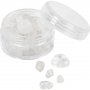 Kristallp�rlor klar kvarts transparenta f�rger 7-12 mm - 63 st.