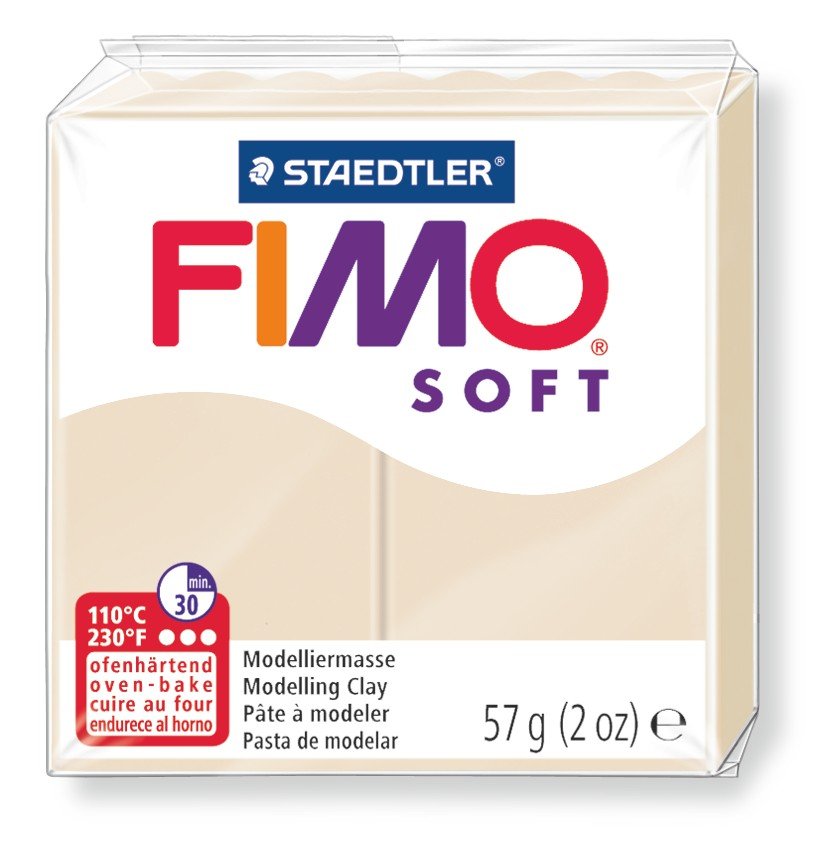 Modell Fimo Soft 57g - Sand - Fimoleire, Modelleire, Håndverk for barn, Hobbymateriale, Håndverk