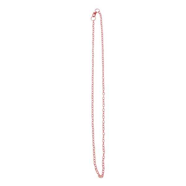 Halsband med stora rosa länkar 4 mm, 64 cm Halsband med stora rosa länkar 4 mm, 64 cm