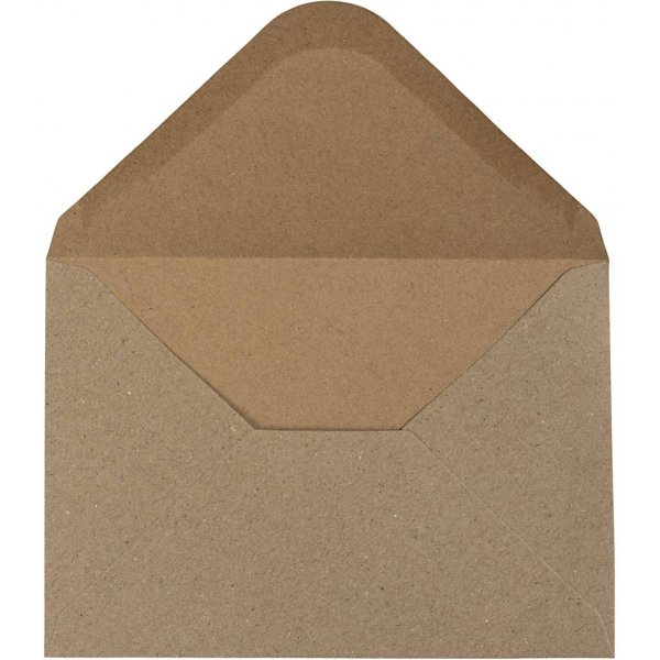 Återvunnet kuvert - natur - 11,5 x 16 cm - 50 st Återvunnet kuvert - natur - 11,5 x 16 cm - 50 st