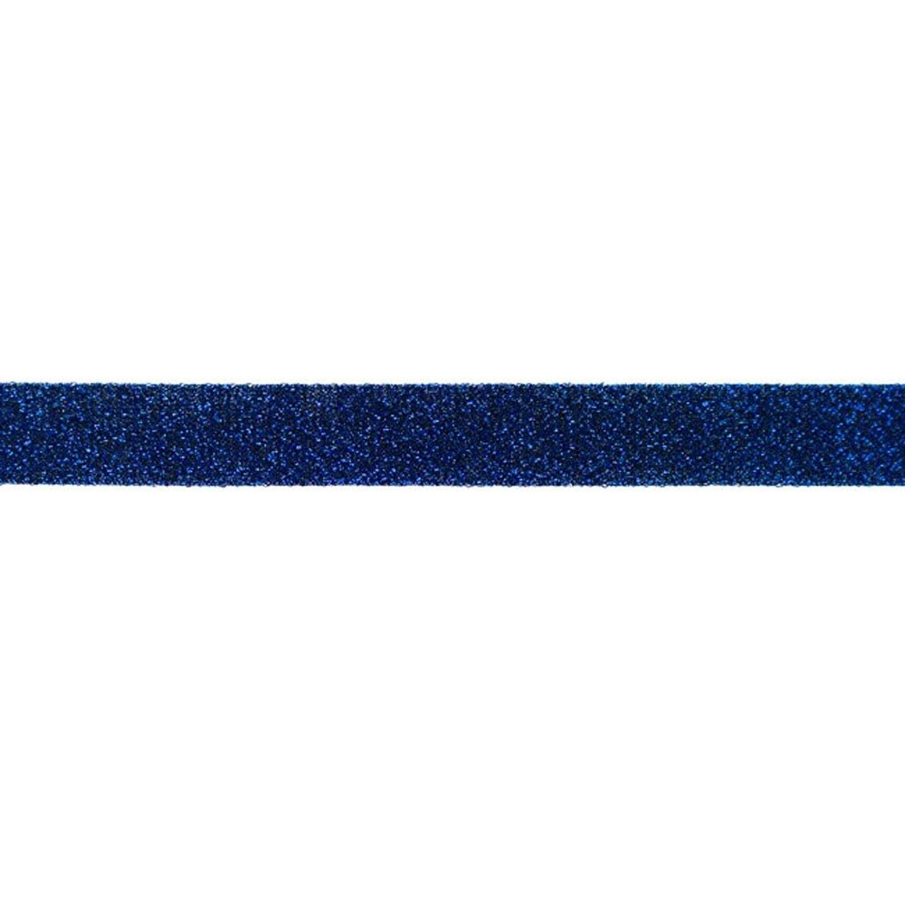 Bias Glitterbånd 2 cm - Kobolt - Dekorationsbånd - Øvrige, Bånd & dekorationsbånd, Tekstilbånd & snor
