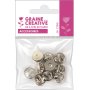 10 st platta silverf�rgade knappn�lar � 10 mm