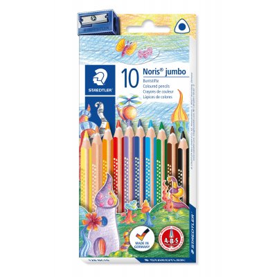 Noris Jumbo farveblyanter - 10 blyanter
