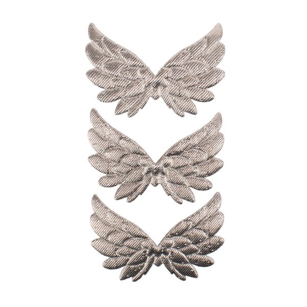 Änglavingar vadderade 5 × 3 cm 10 st - Silver Änglavingar vadderade 5 × 3 cm 10 st - Silver